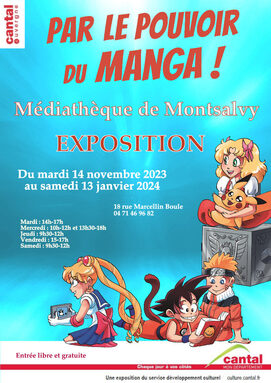 Par le pouvoir du manga à la médiathèque de Montsalvy 14 nov-13 janvier 2024.jpg